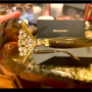 BVLARGI  sunglasses brown with crystals